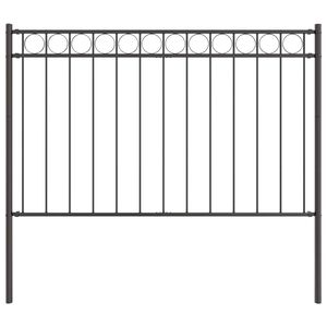 vidaXL &Eacute;l&eacute;ment de cl&ocirc;ture ASSEN 170 x 130 cm Acier Gris