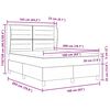 vidaXL Lit &agrave; ressorts avec matelas gris fonc&eacute; 90x190 cm Bleu tissu