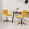 vidaXL Chaises pivotantes &agrave; manger lot de 2 jaune moutarde velours