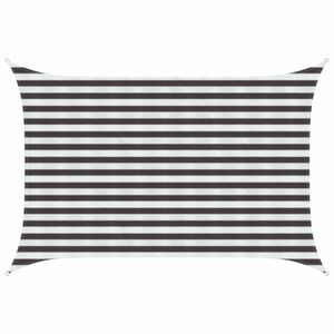 vidaXL Voile d'ombre Anthracite et blanc 2 x 2,5 m HDPE