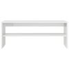 vidaXL Meuble TV Blanc brillant 100 x 40 x 40 cm Agglom&eacute;r&eacute;