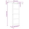 vidaXL Porte coulissante Blanc 83 x 232 cm Pin massif