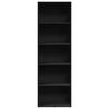 vidaXL Biblioth&egrave;que noir 60x30x189 cm bois d'ing&eacute;nierie