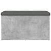 vidaXL Banc de rangement gris b&eacute;ton 82x42x45 cm bois d'ing&eacute;nierie