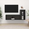 vidaXL Ensemble de meubles TV 2 pcs Gris brillant Bois d'ing&eacute;nierie