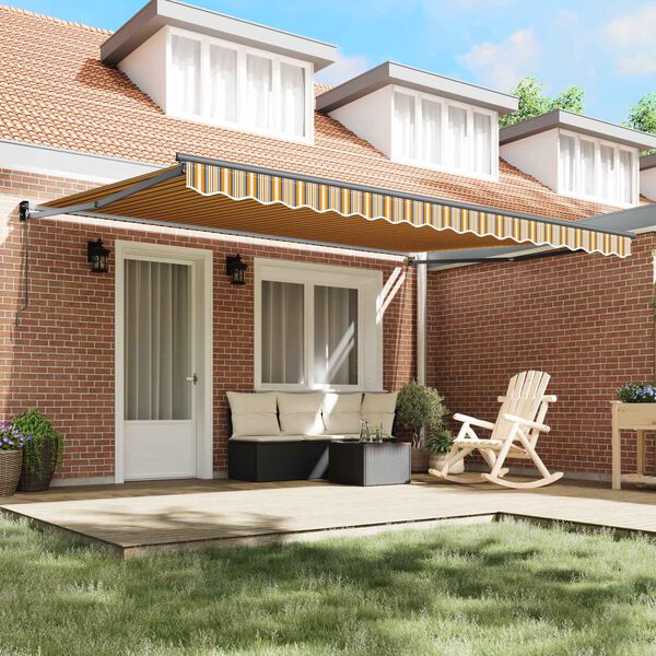 vidaXL Auvent R&eacute;tractable Multicolore 450 &times; 300 cm