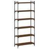 vidaXL Biblioth&egrave;que 6 niveaux ch&ecirc;ne marron 80x30x188cm bois ing&eacute;nierie