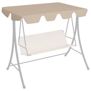 vidaXL Toit de rechange de balan&ccedil;oire beige 150/130x105/70 cm
