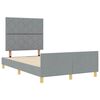 vidaXL Cadre de lit avec t&ecirc;te de lit Gris clair 120 x 190 cm tissu