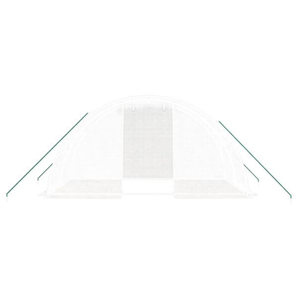 vidaXL Serre avec cadre en acier blanc 8 m² 4x2x2 m