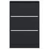 vidaXL Armoire &agrave; chaussures noir 80x21x125,5 cm bois d'ing&eacute;nierie
