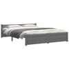vidaXL Cadre de lit sans matelas gris bois massif 135x190 cm