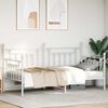 vidaXL Cadre de lit de jour Blanc 100 x 200 cm Acier