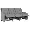 vidaXL Fauteuil inclinable et porte-gobelets 3 places gris similicuir