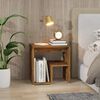 vidaXL Table de chevet Ch&ecirc;ne fum&eacute; 40x30x40 cm Bois d'ing&eacute;nierie