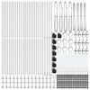 vidaXL Poteau de cl&ocirc;ture. 52 pcs Gris 3,2 x 3,2 x 90 cm