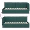 vidaXL Cadre de lit d'angle Vert fonc&eacute; 100 x 200 cm Velours