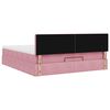 vidaXL Cadre de lit ottoman avec matelas rose 200x200 cm velours