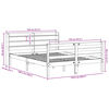 vidaXL Cadre de lit avec t&ecirc;te de lit sans matelas blanc 120x190 cm