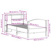 vidaXL Lit biblioth&egrave;que sans matelas cire marron 100x200 cm pin massif