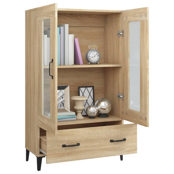vidaXL Buffet haut Ch&ecirc;ne sonoma 70x31x115 cm Bois d'ing&eacute;nierie