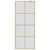 vidaXL Mur de Douche &agrave; L'Italienne Dor&eacute; 80 x 195 cm verre tremp&eacute;