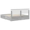 vidaXL Cadre de lit Gris Sonoma 200 x 200 cm Bois d'ing&eacute;nierie