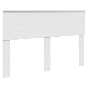 vidaXL T&ecirc;te de lit avec t&ecirc;te de lit Blanc 160 cm Bois d'ing&eacute;nierie