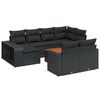 vidaXL Salon de jardin 11 pcs avec coussins noir r&eacute;sine tress&eacute;e