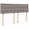 vidaXL Sommier &agrave; lattes de lit avec matelas Taupe 160x200 cm Tissu