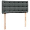 vidaXL Sommier &agrave; lattes de lit avec matelas gris fonc&eacute; 120x190cm tissu