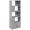vidaXL Biblioth&egrave;que gris b&eacute;ton 70x36x189 cm bois d'ing&eacute;nierie