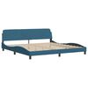 vidaXL Cadre de lit sans matelas bleu 200x200 cm velours