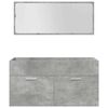 vidaXL Ensemble de meubles de salle de bain 4 pcs gris b&eacute;ton