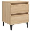 vidaXL Table de chevet ch&ecirc;ne sonoma 40x35x50 cm bois d'ing&eacute;nierie