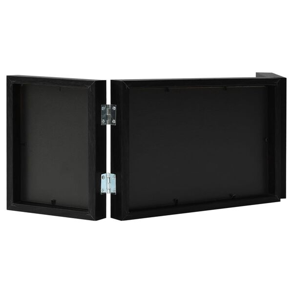 vidaXL Cadre photo d&eacute;pliable Noir 28x18 cm+2x(13x18 cm)