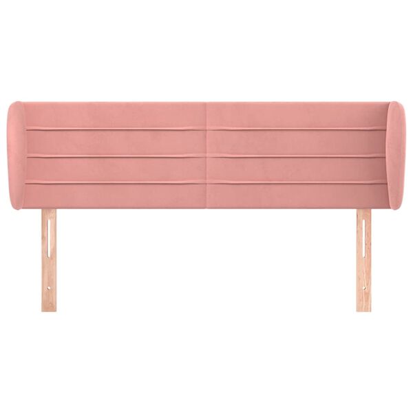 vidaXL T&ecirc;te de lit avec oreilles Rose 147x23x78/88 cm Velours