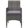 vidaXL Ensemble &agrave; manger de jardin 5 pcs Gris
