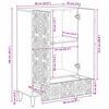 vidaXL Buffet Haut Blanc 60 x 33,5 x 100 cm Bois de mangue massif