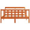 vidaXL Cadre de lit et t&ecirc;te de lit sans matelas cire marron 120x190 cm
