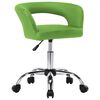 vidaXL Chaises &agrave; manger lot de 4 vert similicuir