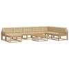 vidaXL Ensemble de canap&eacute;s d'ext&eacute;rieur 9 pc Blanc et Beige