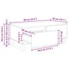 vidaXL Table basse Ch&ecirc;ne artisanal 90 x 50 x 36,5 cm Bois d'ing&eacute;nierie