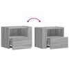 vidaXL Tables de chevet murales 2 pcs sonoma gris 45x30x35 cm