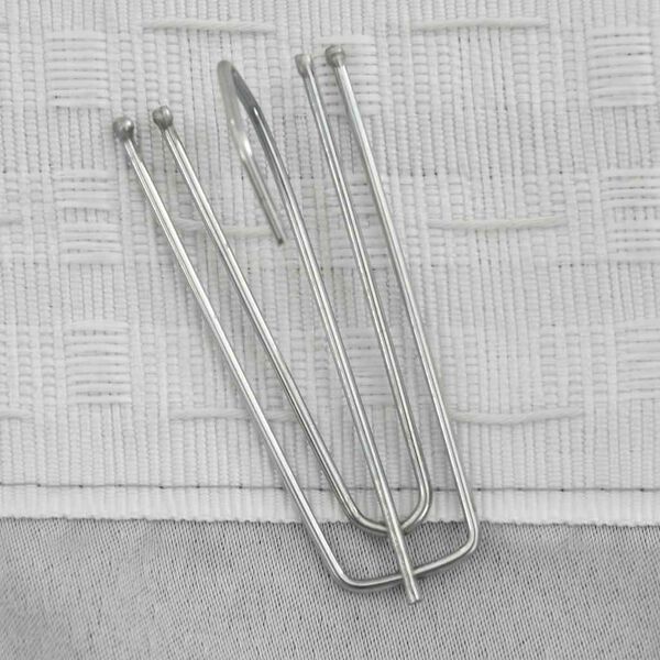 vidaXL Rideaux occultants aspect lin avec crochets 2pcs Gris 140x225cm