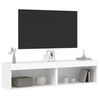 vidaXL Meubles TV avec lumières LED 2 pcs blanc 60x30x30 cm