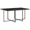 vidaXL Ensemble &agrave; manger de jardin et coussins 7 pcs marron rotin