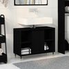 vidaXL Cabinet de salle de bain Noir 80 x 33 x 60 cm Bois d'ing&eacute;nierie