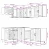 vidaXL Ensemble d'armoires de cuisine 11 pcs Lucca bois d'ing&eacute;nierie