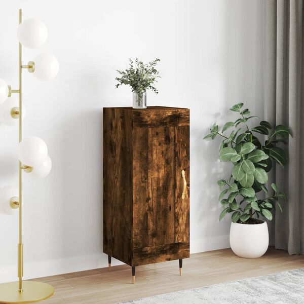 vidaXL Buffet Ch&ecirc;ne fum&eacute; 34,5x34x90 cm Bois d'ing&eacute;nierie